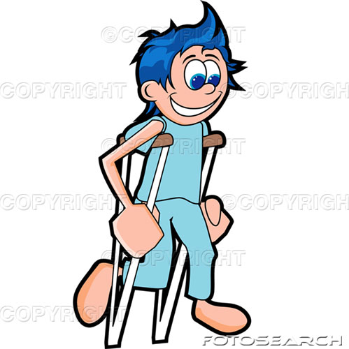 man on crutches clipart - photo #50